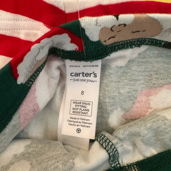 CARTER’S 2 Sets Of Unisex Girls Boys Holiday Size 8 Pajamas PJ’s BNWT - Picture 6 of 7